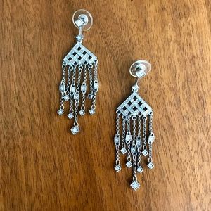 Geometric Silver Chandeliers